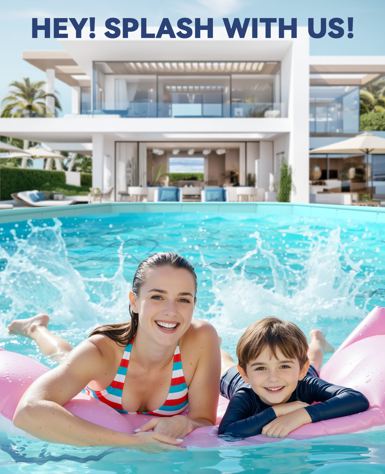 HeySplash Foldable Pool, Non-Inflatable Swimming Pool with Rigid Puncture-Proof Hard Composite Board, Kiddie Pool Outdoor Pool, Adults & Kids Pool for Backyard Garden Dog Pool 78"×53"×19", Ice Blue - Image 7